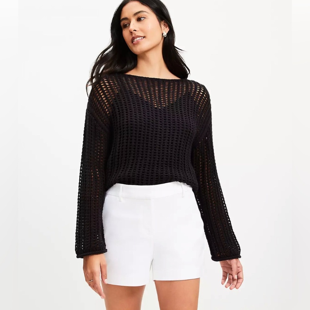 LOFT White High-Rise Tailored Women’s Shorts